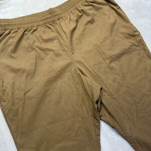 Good American Pants Women's 5 Brushed Wide Leg Track Ankle Zip in‎ Sepia Pull On
